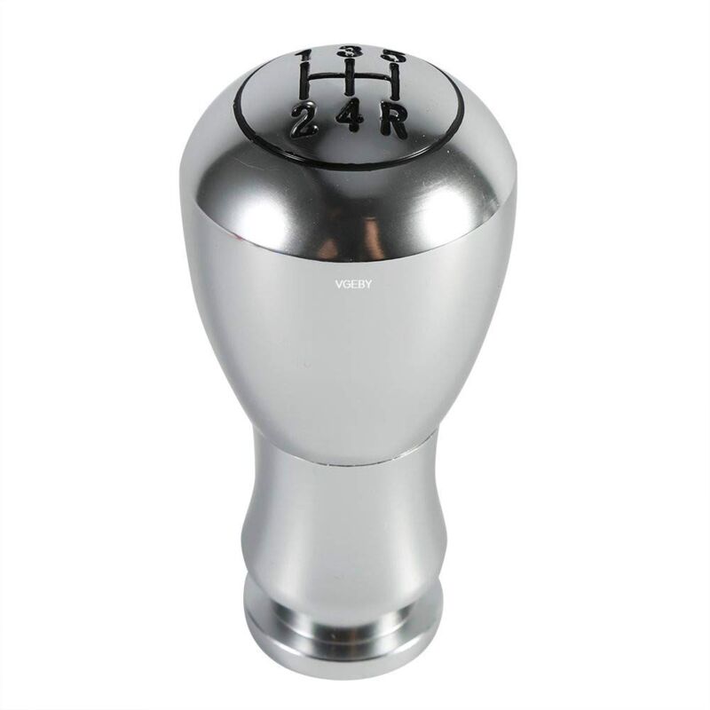 foto del prodotto pomello del cambio vgeby, pomello del cambio manuale universale in alluminio mt a 5 velocit colore argento zoternen