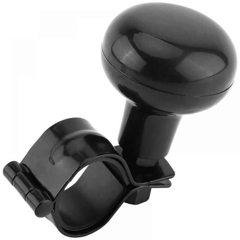 foto del prodotto pomello del volante, pomello girevole per trattore, tosaerba, universale, nero, per volante auto, robusto, con maniglia girevole a sfera sollbry