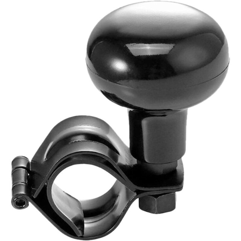 foto del prodotto pomello girevole per volante, universale, con impugnatura elettrica, nero, per auto, camion, suv, trattori, barche, tosaerba. sollbry