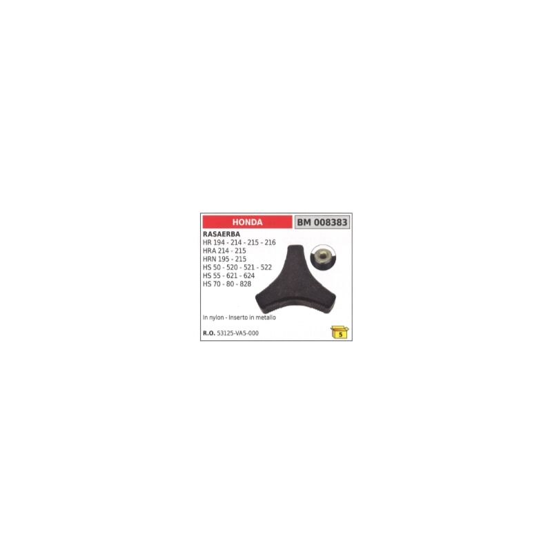 foto del prodotto pomello impugnatura nylon inserto in metallo honda rasaerba hr194 hra214 hrn195