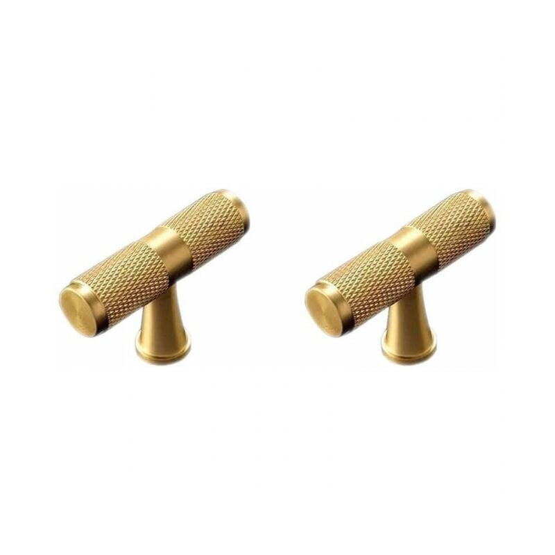 foto del prodotto pomello per anta dell armadio in ottone massiccio a forma di t, maniglia universale per mobili per armadio della cucina 50 mm 2 pezzi 
