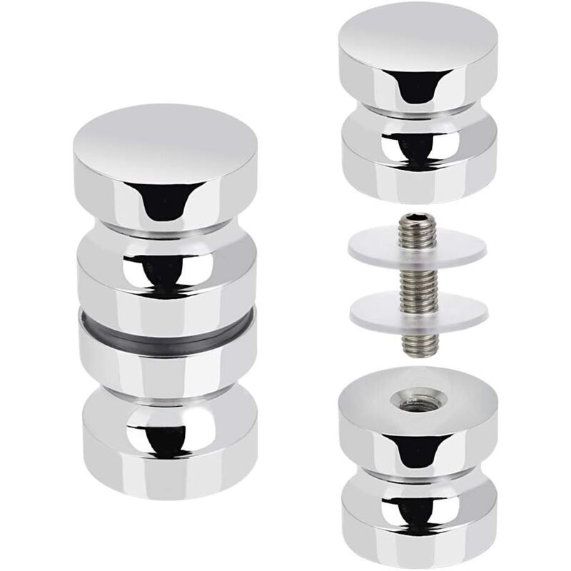 foto del prodotto pomello per porta doccia, pomello per porta in acciaio inox, maniglie rotonde per porta doccia, maniglia per porta in vetro per bagno, cucina,