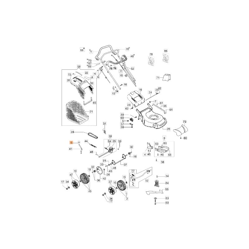 foto del prodotto pomello tagliaerba modelli g44tk comfort plus originale oleomac 66110683