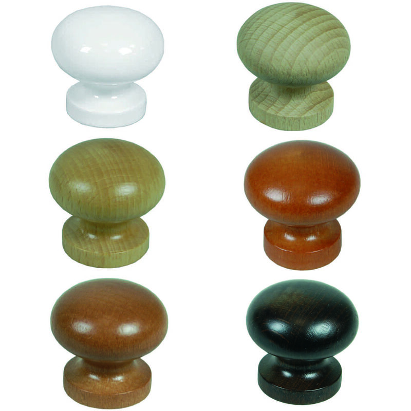 foto del prodotto pomoli per mobili in legno liscio mm.35 ciliegio