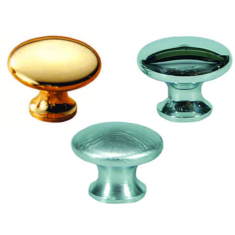 foto del prodotto pomoli per mobili in ottone piatti lisci mm.22 in ottone oro lucido