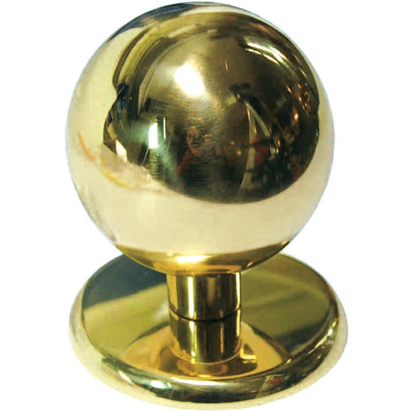foto del prodotto pomolo a sfera per portoncino in ottone lucido mm.70