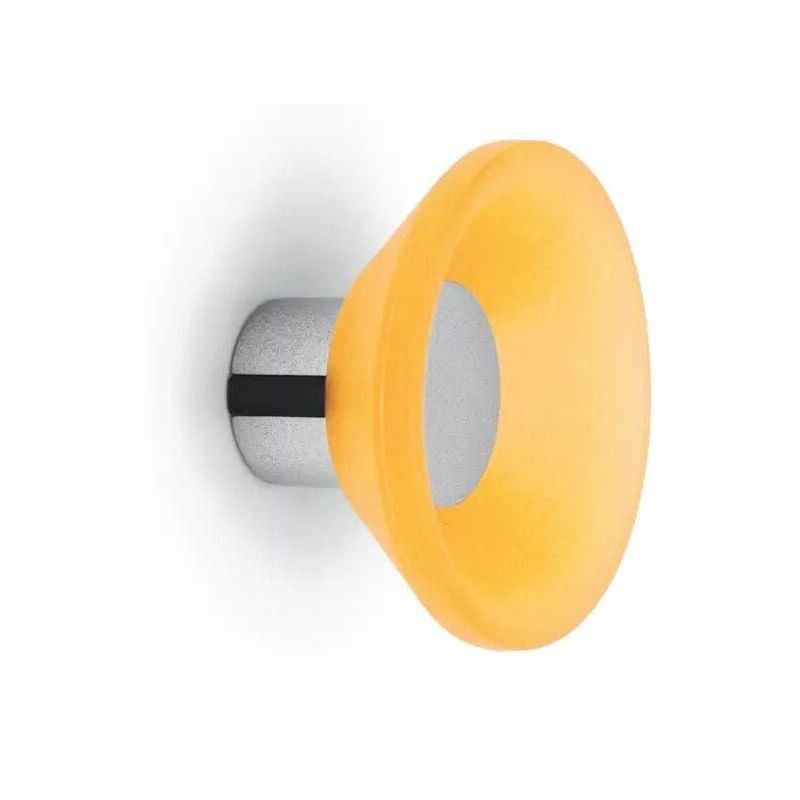 foto del prodotto pomolo concavo in gomma morbida gialla 49x30mm 015m soft