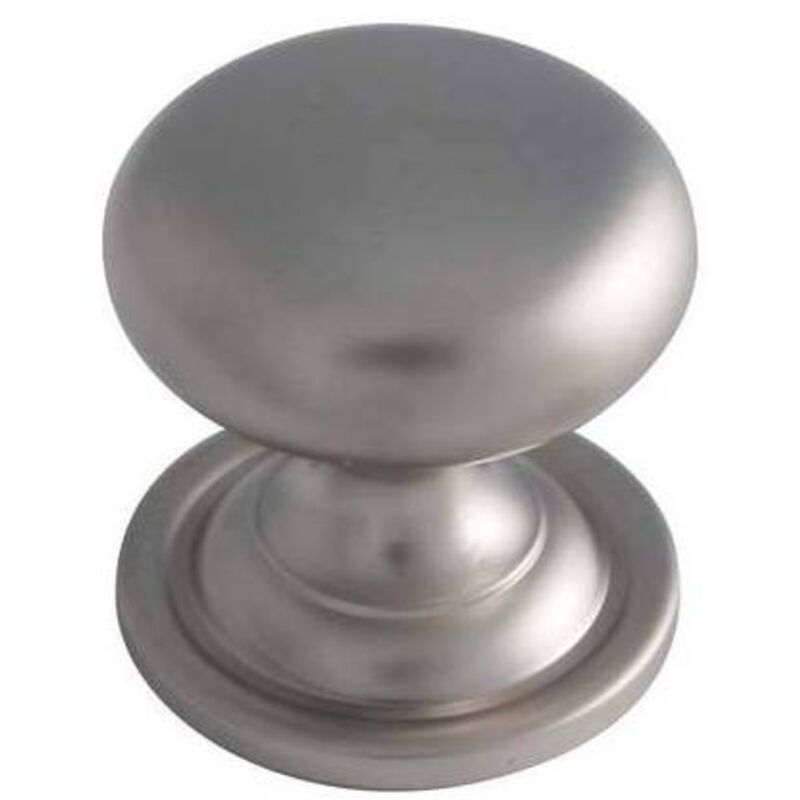 foto del prodotto pomolo ottone tornito sfera piana 2460 cromo satinato mm 20x25