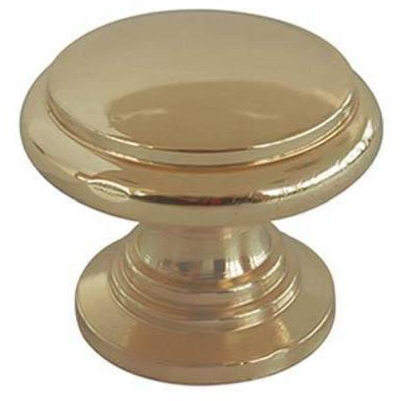 foto del prodotto pomolo ottone tornito testa piana lucido mm 20x17