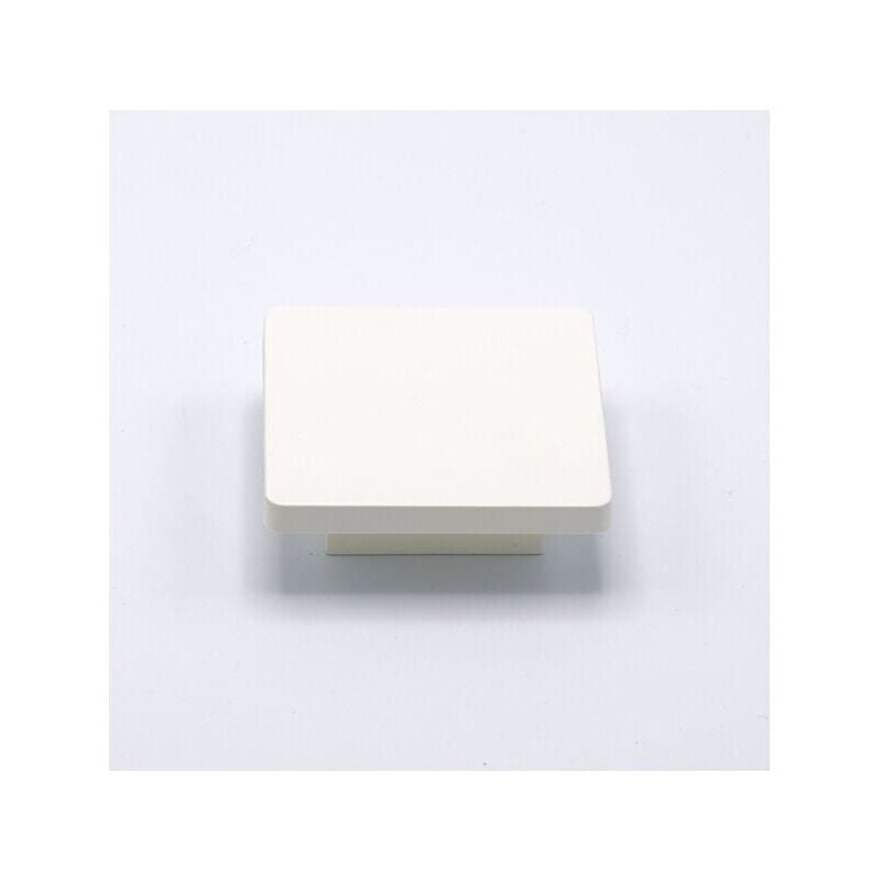 foto del prodotto pomolo piatta e quadrata in goffrato fine bianco 70x70x22mm - 431 square