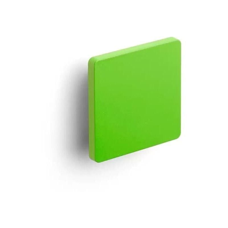 foto del prodotto pomolo piatta e quadrata in goffrato fine verde 70x70x22mm 431 square