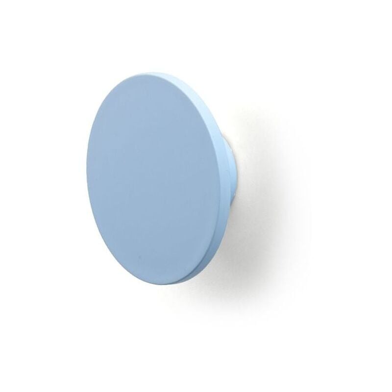 foto del prodotto pomolo piatto e tondo in goffrato azzurro 70x25mm 439 moon