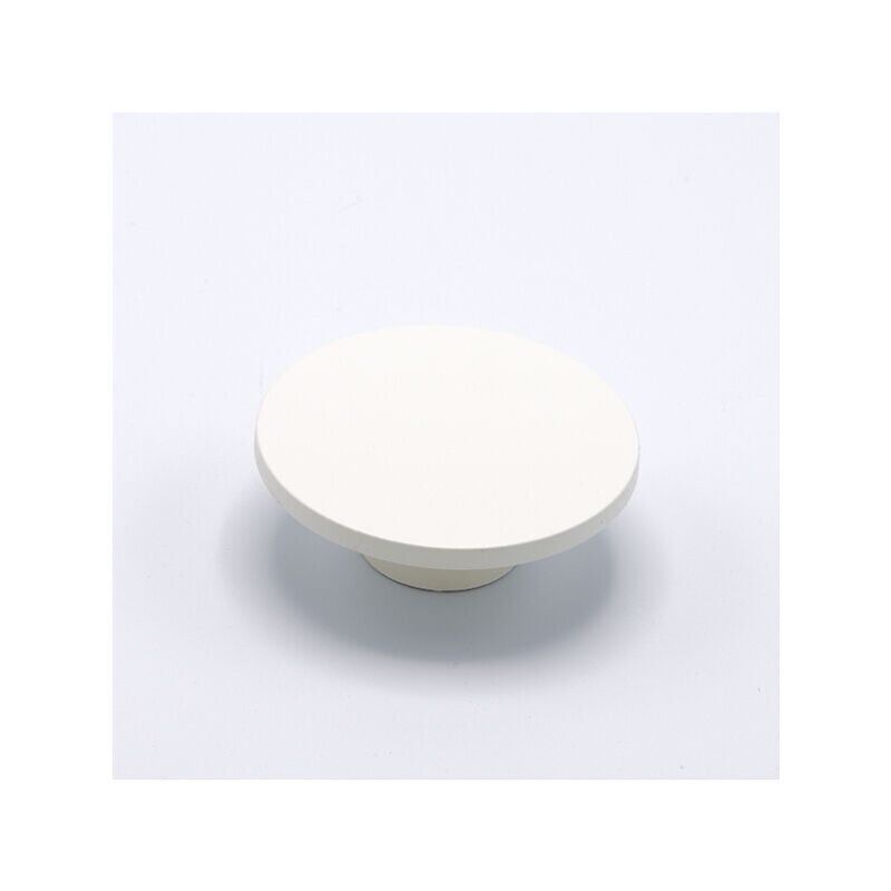 foto del prodotto pomolo piatto e tondo in goffrato bianco 70x25mm 439 moon