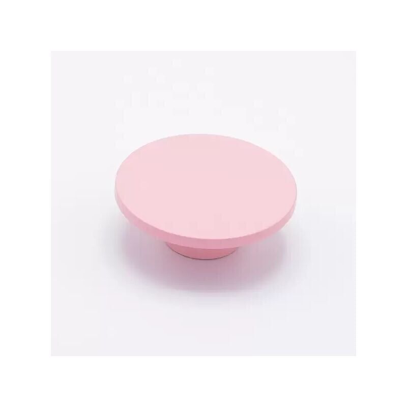 foto del prodotto pomolo piatto e tondo in goffrato rosa 70x25mm 439 moon