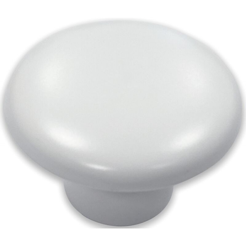 foto del prodotto pomolo plastica mm 24 laccato bianco