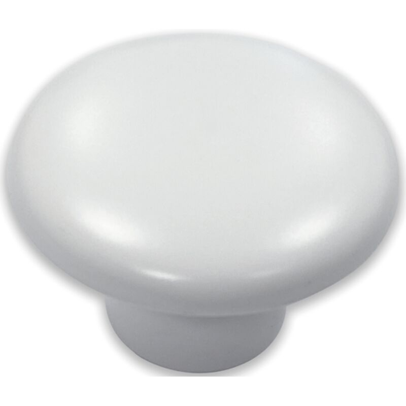foto del prodotto pomolo plastica mm 32 laccato bianco