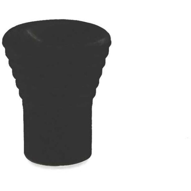 foto del prodotto pomolo plastificato rigato 15mm nero pezzi 1 masidef