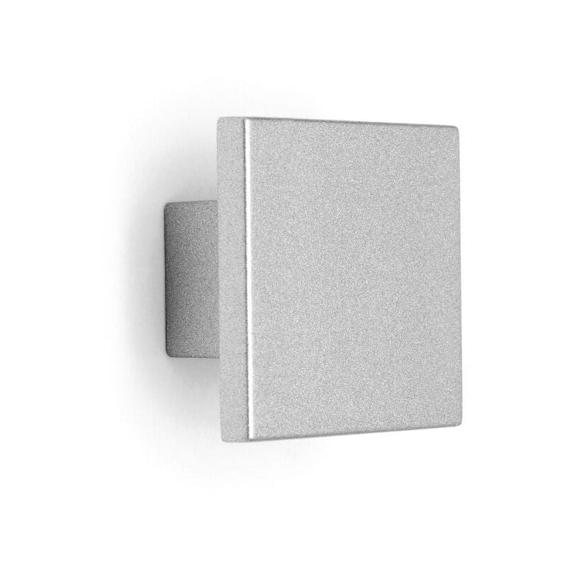 foto del prodotto pomolo quadrato effetto alluminio 30x30x19mm 022q quadro