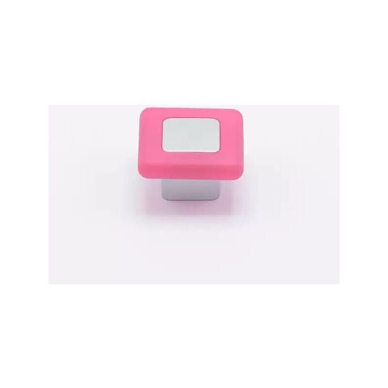 foto del prodotto pomolo quadrato satinato con rivestimento fuxia 36x36x21mm 024q forma