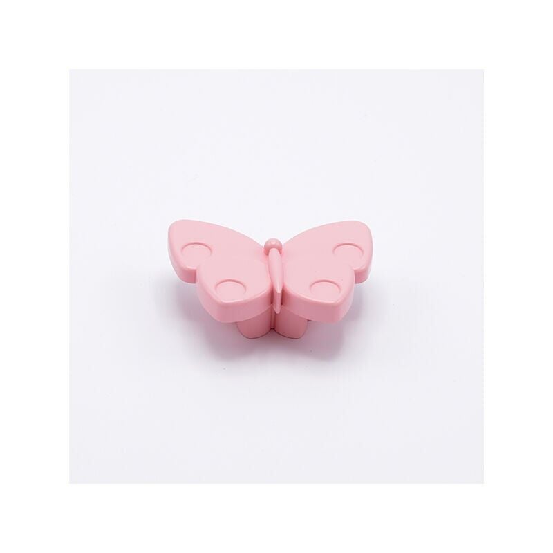 foto del prodotto pomolo rosa a forma di farfalla in goffrato fine 71x53x27mm 427f animalier