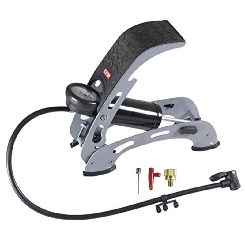 foto del prodotto pompa a pedale con manometro