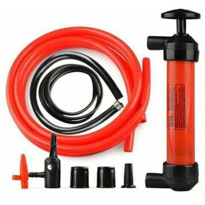 foto del prodotto pompa a sifone manuale pompa di scarico dell olio pompa ad aria manuale da 200 cc per estrazione e trasferimento di carburante benzina gas liquido
