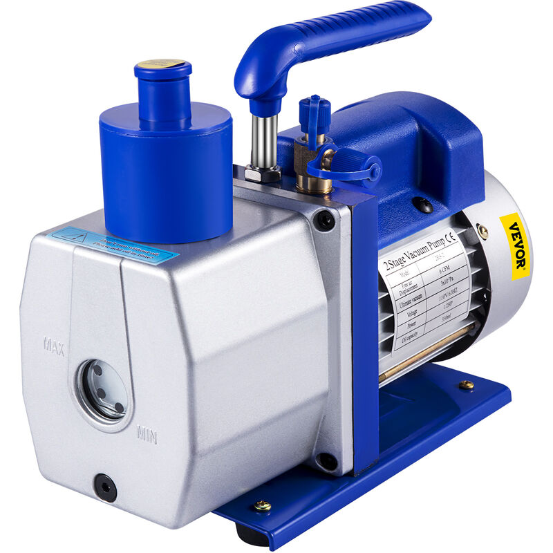 foto del prodotto pompa a vuoto per refrigerante 6cfm 1720rpm pompa per vuoto a singolo stadio condizionatore dearia pompa a vuoto a palette rotante pompa vevor