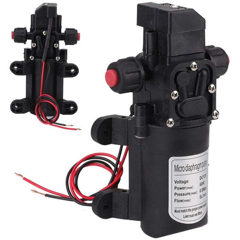 foto del prodotto pompa acqua ad alta pressione, pompa acqua a membrana dc 12v 5 l min pompa irroratrice autoadescante 116 psi con morsetti per camper barca camper