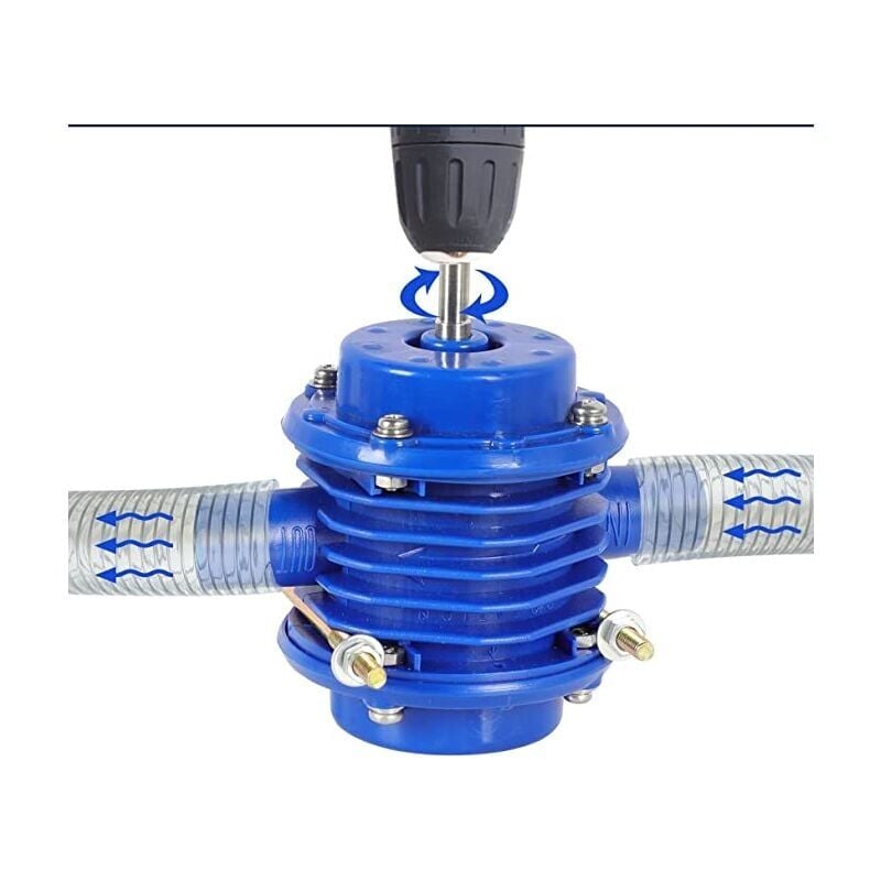 foto del prodotto pompa acqua per trapano 2400 l h 2000 3000 giri min utilizza olio e acqua blu