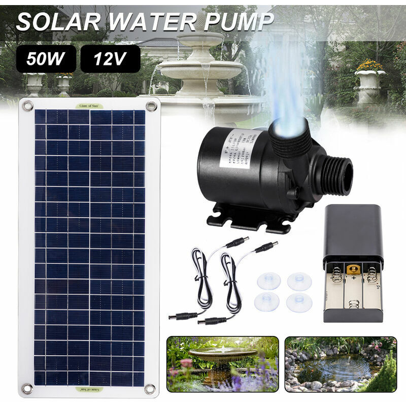 foto del prodotto pompa ad acqua solare senza spazzole 800l h 50w decorazione per fontana da giardino con motore subsn ultra silenzioso