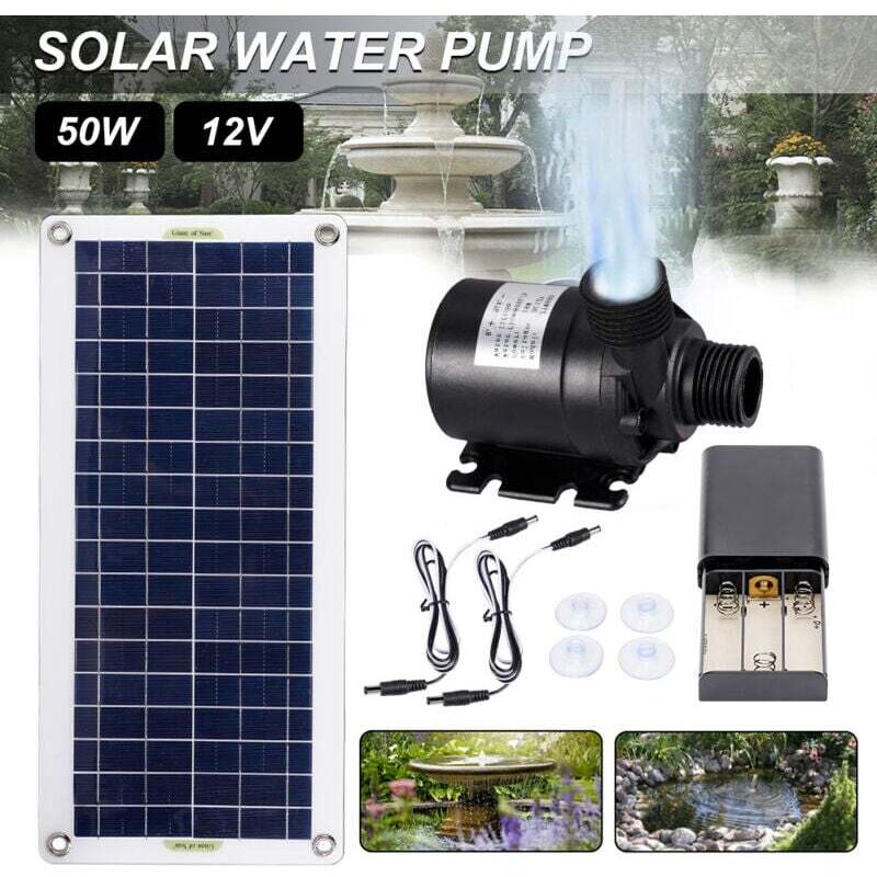 foto del prodotto pompa ad acqua solare senza spazzole 800l h 50w decorazione per fontana da giardino mot subsn ultra silenziosa