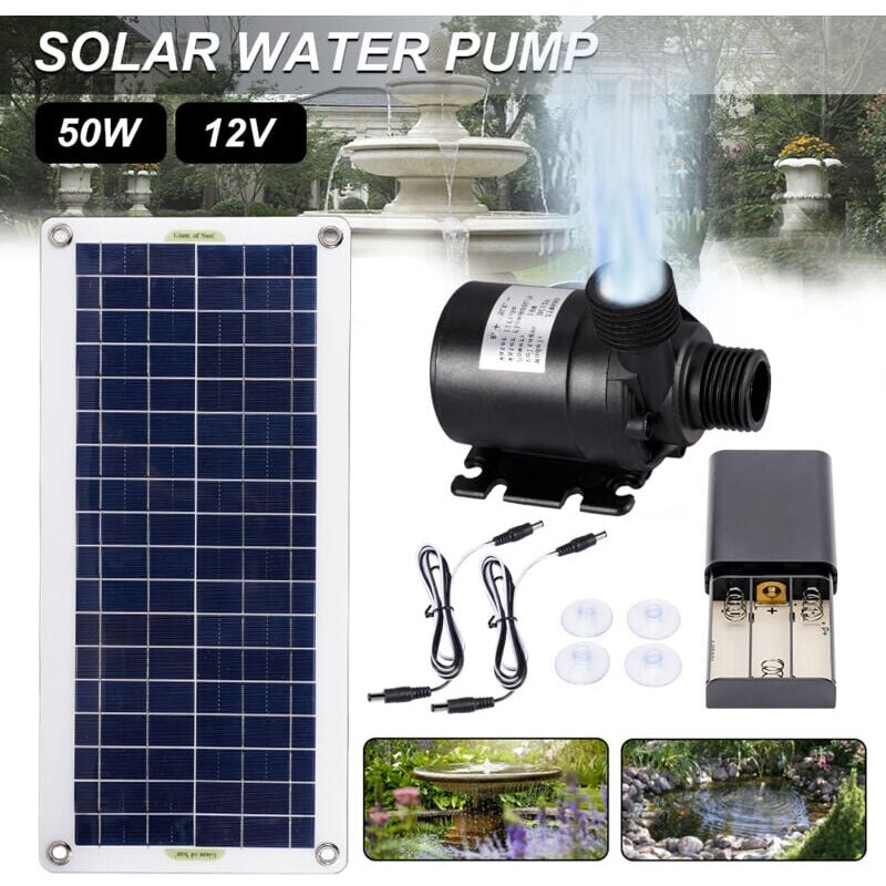 foto del prodotto pompa ad acqua solare senza spazzole 800l h 50w decorazione per fontana da giardino ultra silenziosa
