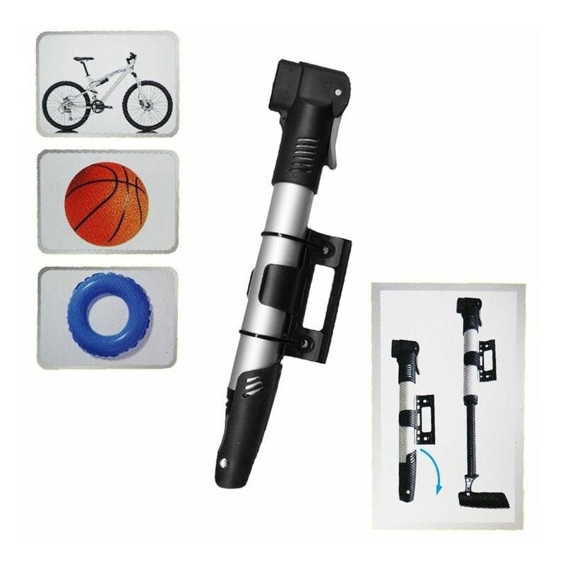 foto del prodotto pompa ad aria da bicicletta aluminio leggero supporto interno 2 valvole benson