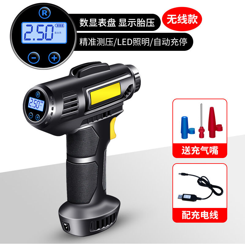 foto del prodotto pompa ad aria per auto da 120 w pompa gonfiabile per pneumatici per auto elettrica compressore d aria ricaricabile portatile attrezzatura per