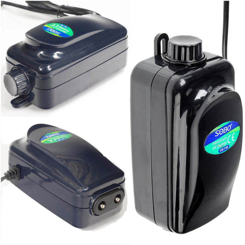 foto del prodotto pompa aria areatore aeratore per acquario a 2 vie con regolatore 2 x 3.5l min 8w trade shop traesio