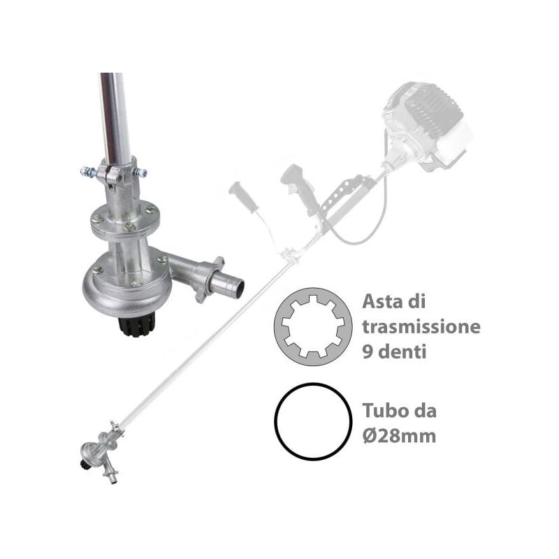 foto del prodotto pompa d acqua 1 per decespugliatore a scoppio tubo 28mm 9 denti tosaerba