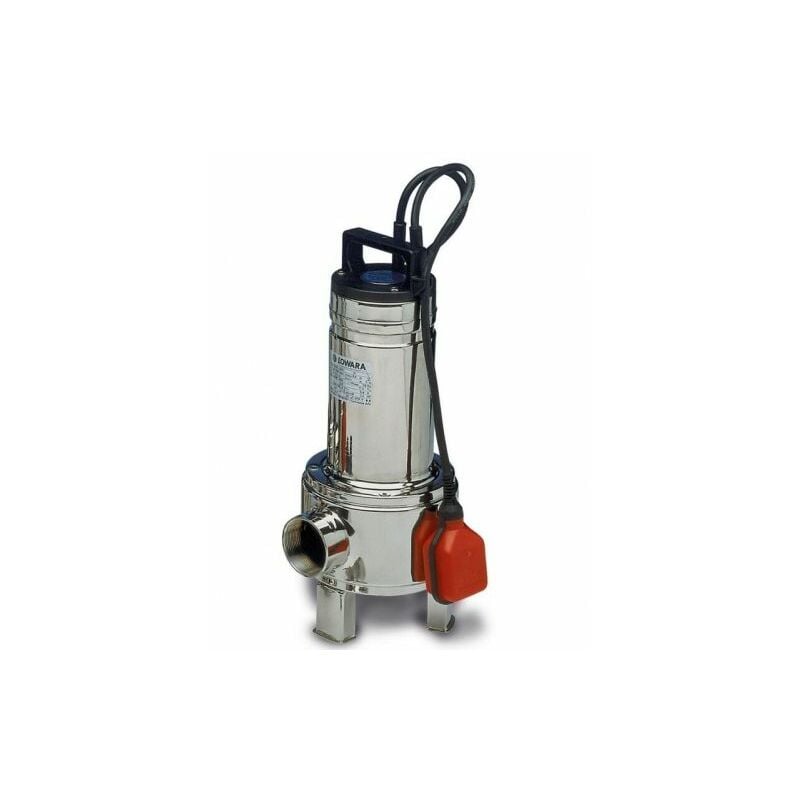 foto del prodotto pompa da drenaggio lowara domo15 monofase 1,1kw automatica sommersa per acque sporche nere svuotamento pozzi neri fogna girante bicanale inox con