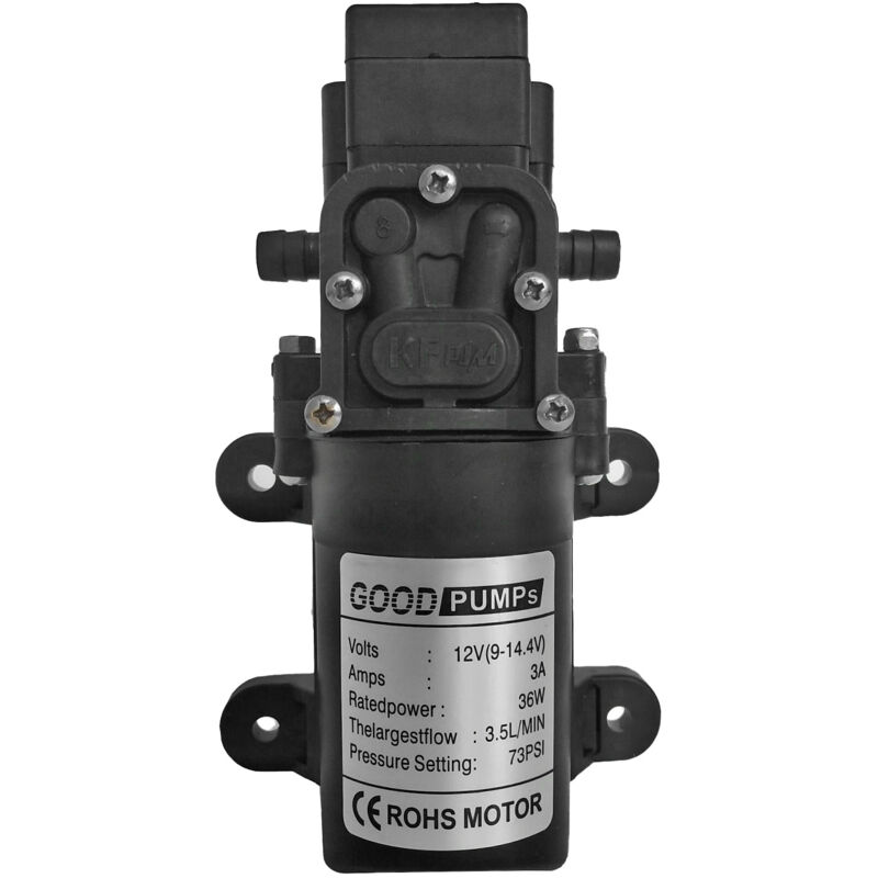 foto del prodotto pompa dell acqua autoadescante ej.life pompa dell acqua ad alta pressione, pompa a membrana ad alta pressione da 12 v cc, pompa per acqua dolce,