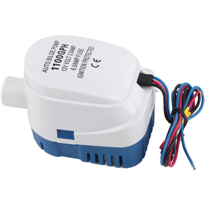 foto del prodotto pompa dell acqua di sentina automatica, pompa per barca antiruggine in rame pvc 12v con uscita da 29 mm per marine zoternen