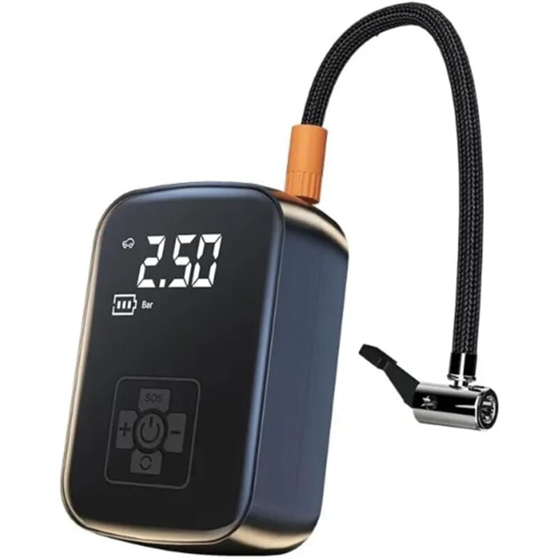 foto del prodotto pompa dell aria wireless per auto, compressore d aria, rilevamento della pressione dei pneumatici, per bicicletta, motocicletta