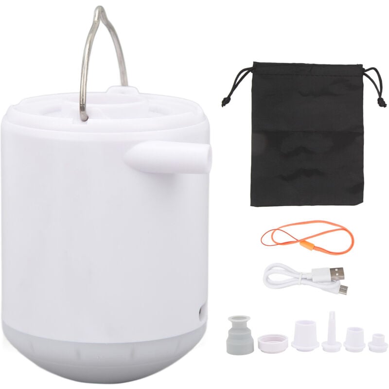 foto del prodotto pompa di aria elettrica 4 in 1 mini batteria portatile da 2000 mah 3,5 kpa usb ricaricabile per gonfiare e sgonfiare il letto gonfiabile della piscina