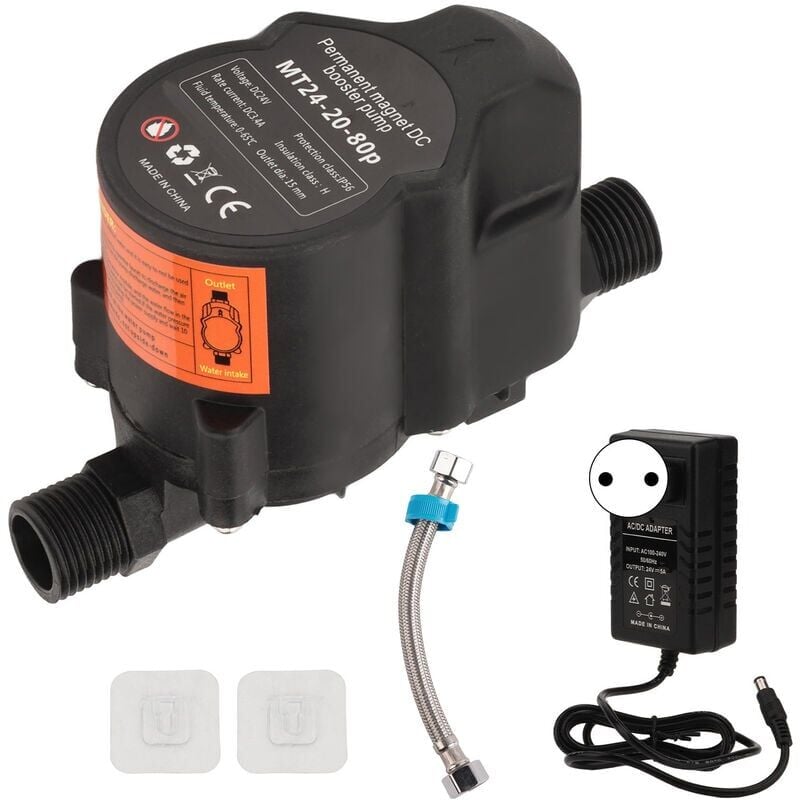 foto del prodotto pompa di aumento della pressione dell acqua completamente automatica eosnow, pompa di ricircolo per doccia piccola e silenziosa, dc 24 v, spina ue