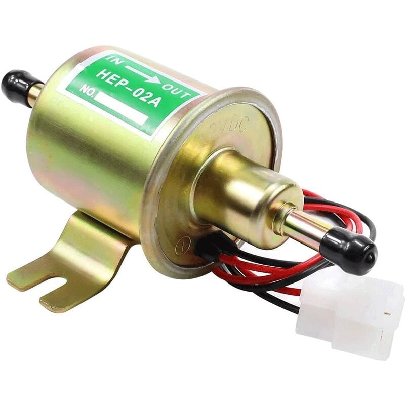 foto del prodotto pompa di carburante elettrica universale da 12 v, trasferimento in linea, pompa di carburante a bassa pressione per benzina, diesel e carburatore,