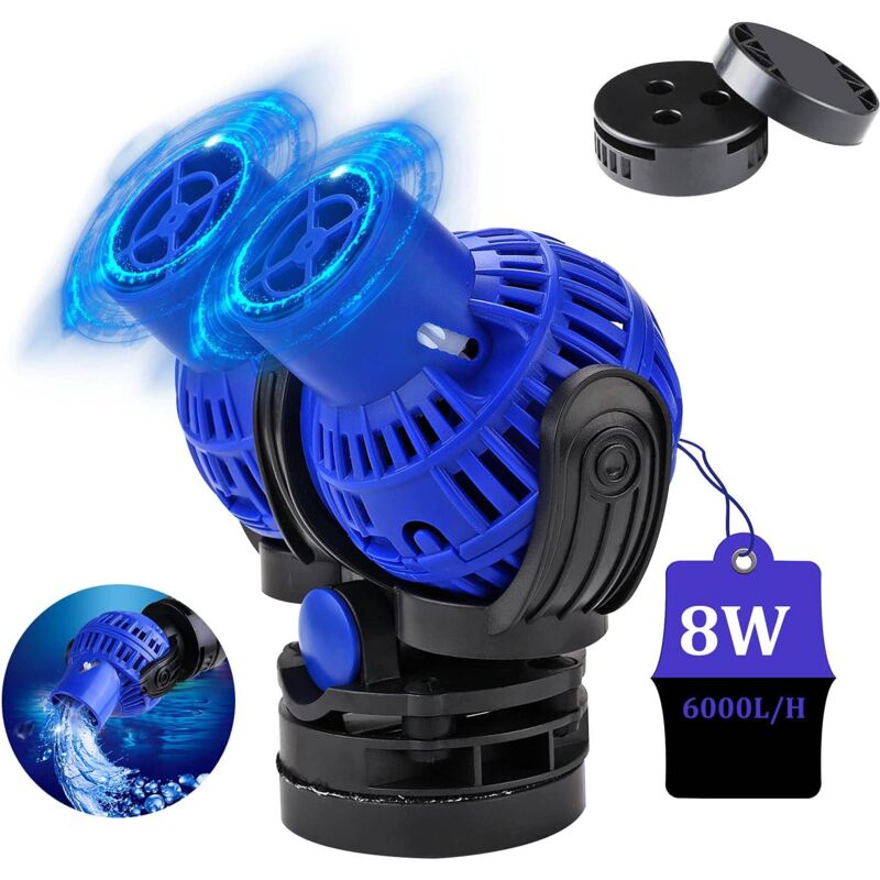 foto del prodotto pompa di circolazione jvp 230, pompa a onde da 6000 l h da 8 watt per acquario, pompa di circolazione da 80 a 100 cm per acqua dolce e salata