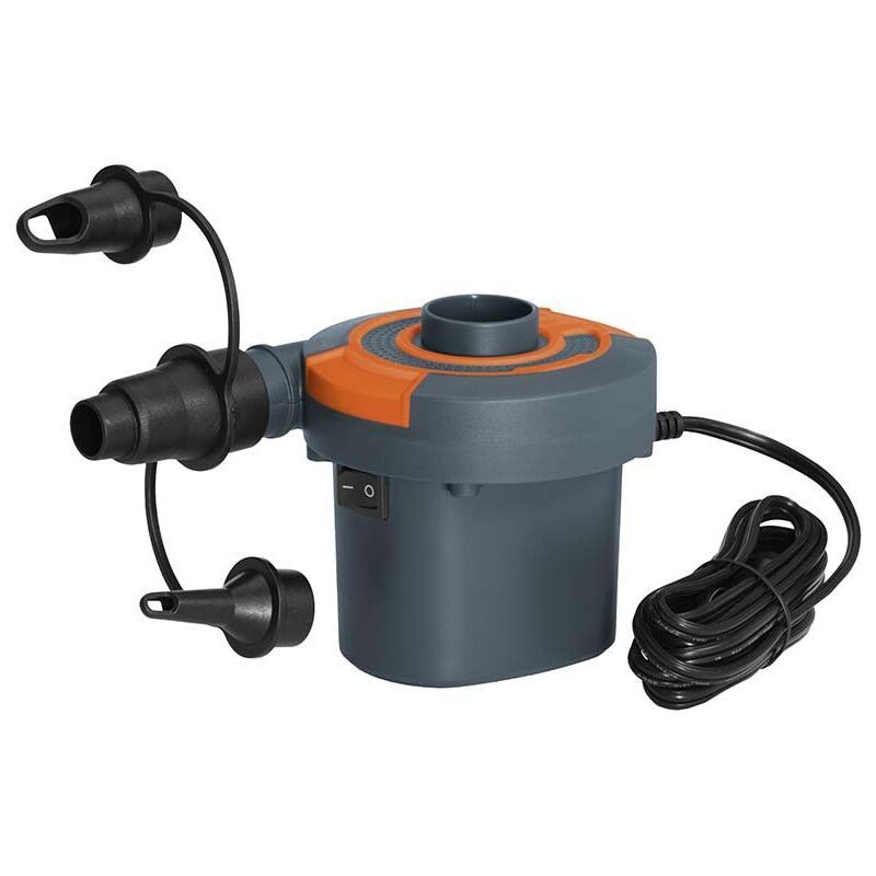 foto del prodotto pompa di gonfiaggio elettrica sidewinder 12v ca cc 3 adattatori per valvole