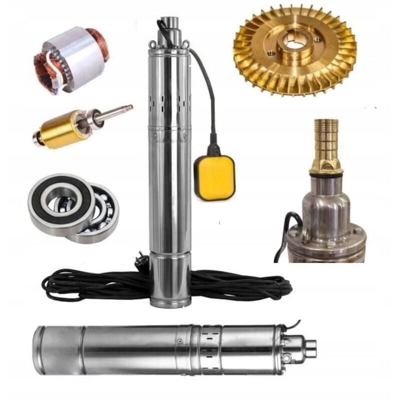 foto del prodotto pompa di profondità con galleggiante 1500w 75m di pressione idrofono