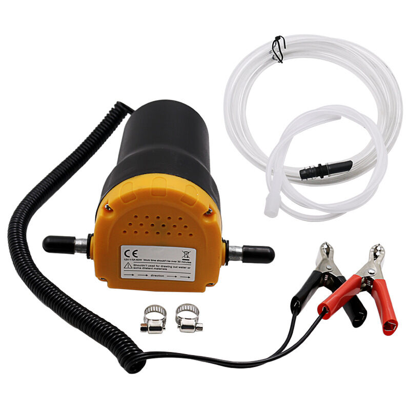 foto del prodotto pompa di trasferimento pompa diesel 12v 80w pompa elettrica per cambio olio motore, pompa per olio diesel per estrattore di fluidi per auto cambio