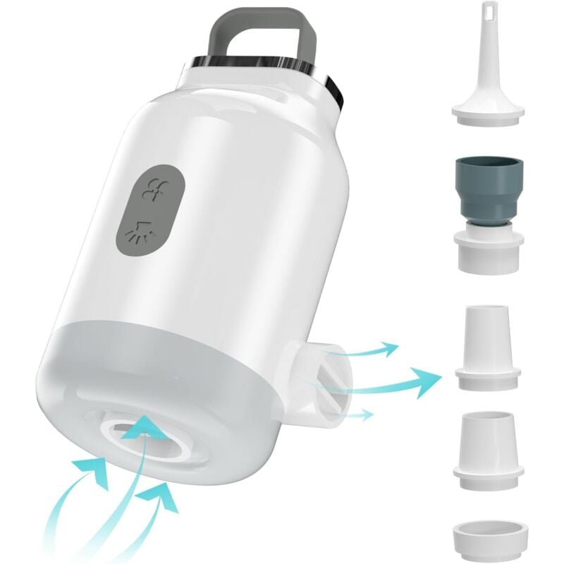 foto del prodotto pompa elettrica gonfiabile, pompa per cuscino d aria portatile ricaricabile usb da 3000 mah con luce da campeggio a led per divano con cuscino