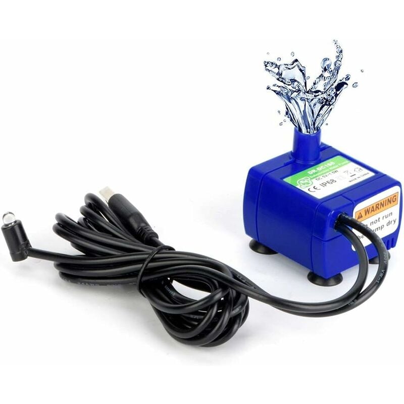 immagine 0 del prodotto pompa fontanella, motore fontanella pompa ad acqua sommergibile per fontana mini pompa acqua sommergibile ultra silenzioso con cavo usb di