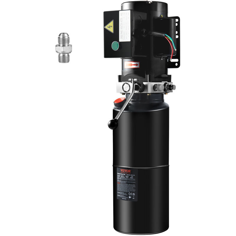 foto del prodotto pompa idraulica ac 220v capienza ca. 9,5l centralina idraulica ad azione singola flusso deolio ca. 6,4 l min pressione massima di 22 mpa, pompa per